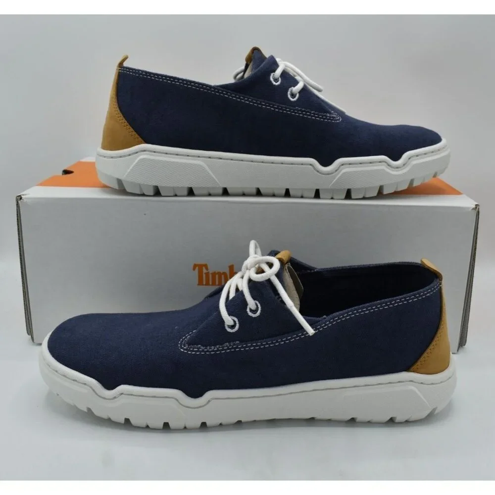 Timberland Mens Size 12 Timberloop Go Roam Dark Blue Canvas Low Sneakers‎